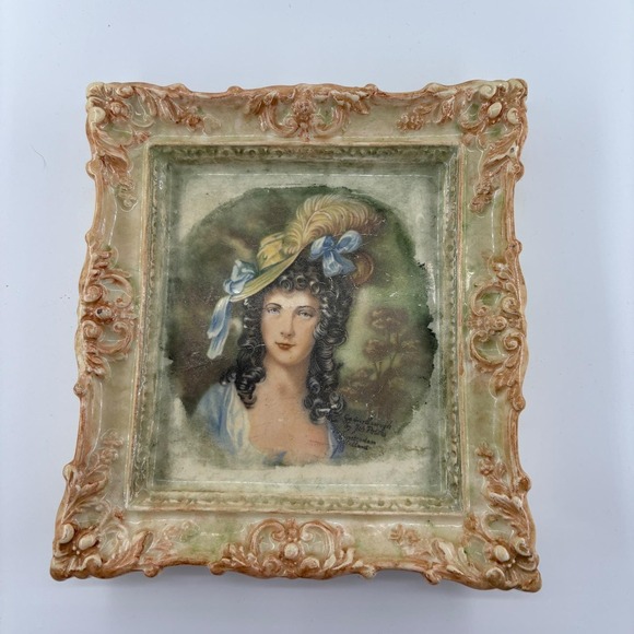 Joh Peters Other - Gainsborough Style Duchess of Devonshire Portrait Tile Holland Rococo Frame